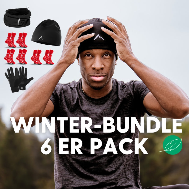 Grip Socks 6er Pack inkl. Stanno Nackenwärmer + trazer Mütze + Stanno Handschuhe