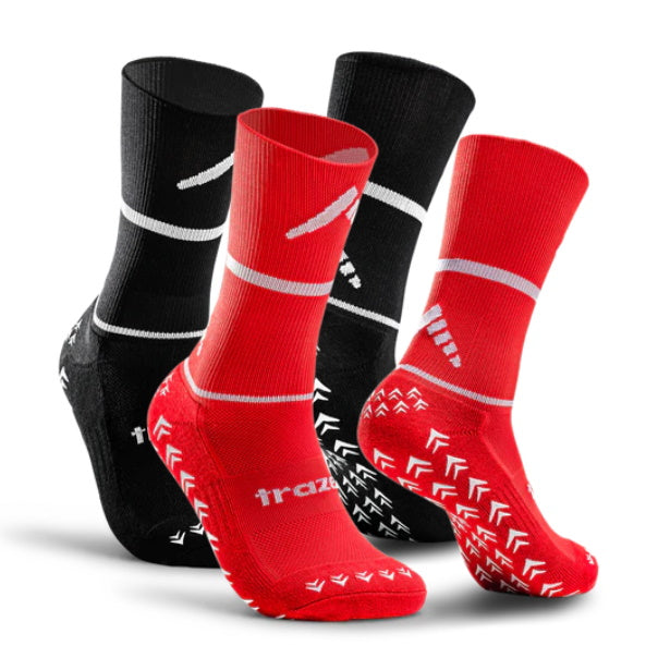 4 Paar Fußballsocken Mit Grip - Sport Socken Herren In 4 Farben