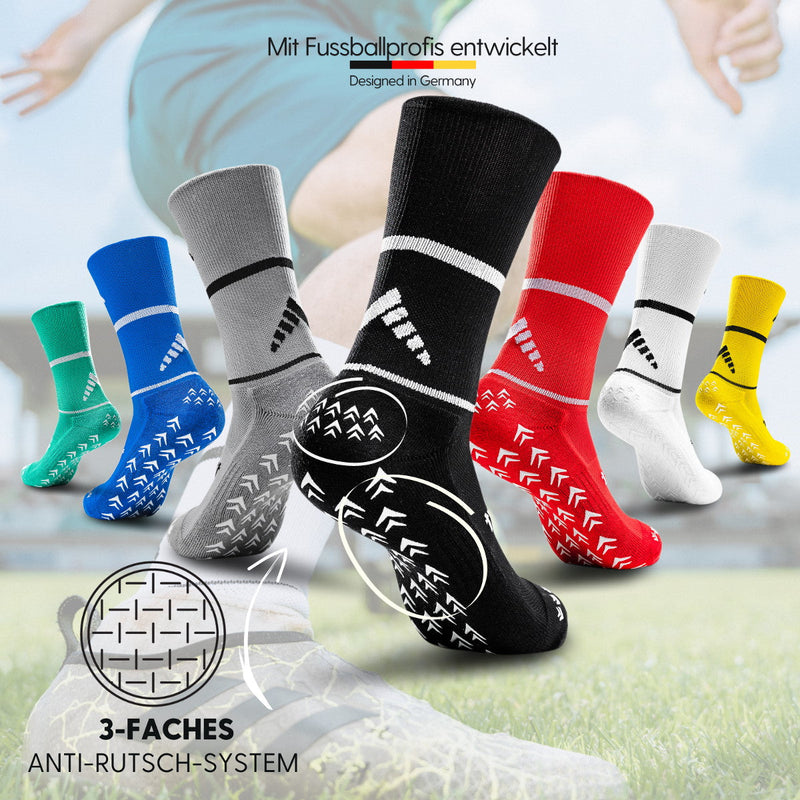 Grip Socks 6er Pack inkl. Stanno Nackenwärmer + trazer Mütze + Stanno Handschuhe